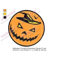 Halloween Pumpkin Embroidery Design 21